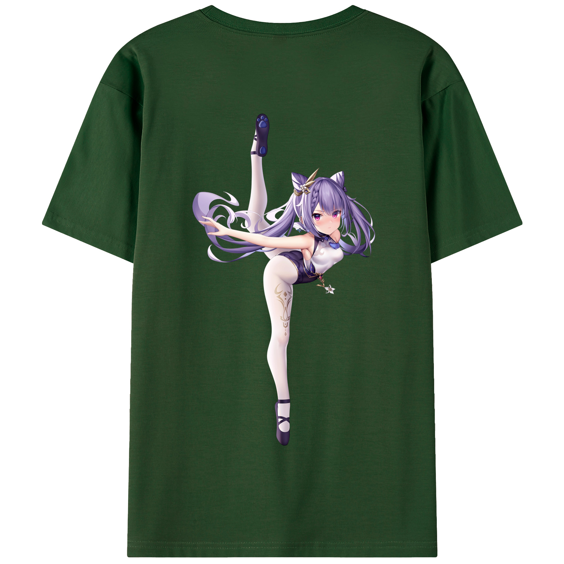 げんし神 刻晴 こくせい genshin Kokusei 綿100％半袖Tシャツ（背面プリント）